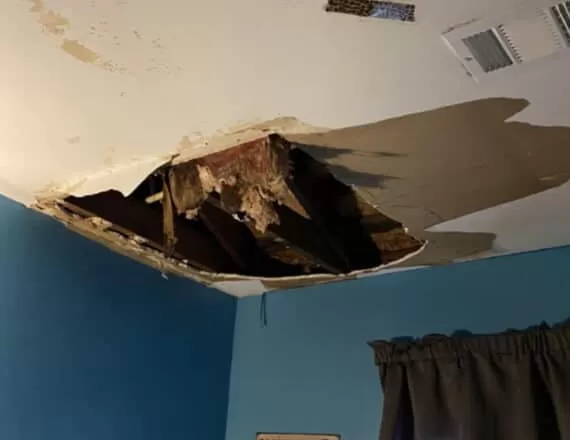 Drywall repair before