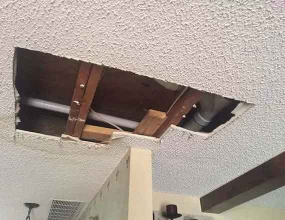 Ceiling repair before